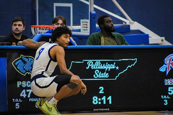 Player waiting by the announcer's box